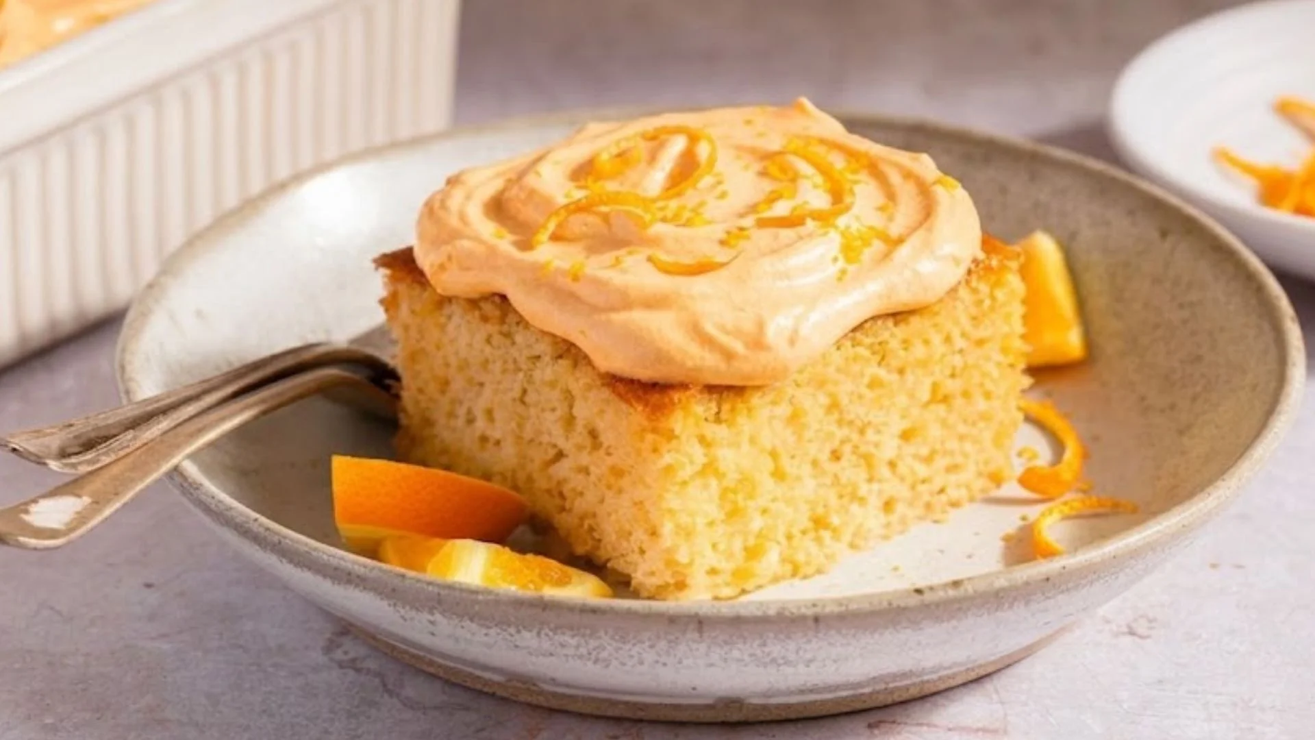 Orange Vanilla Sheet Cake Recipe