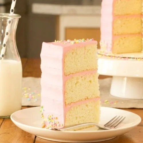 Pink Vanilla Birthday Cake Recipe